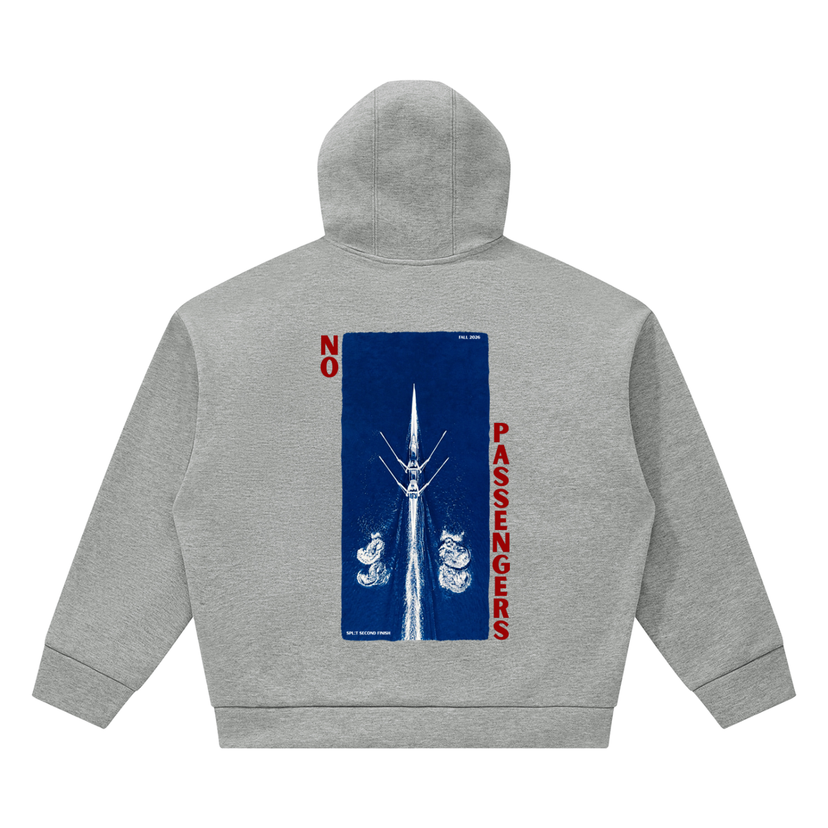 NO PASSENGERS Fleece Boxy Hoodie