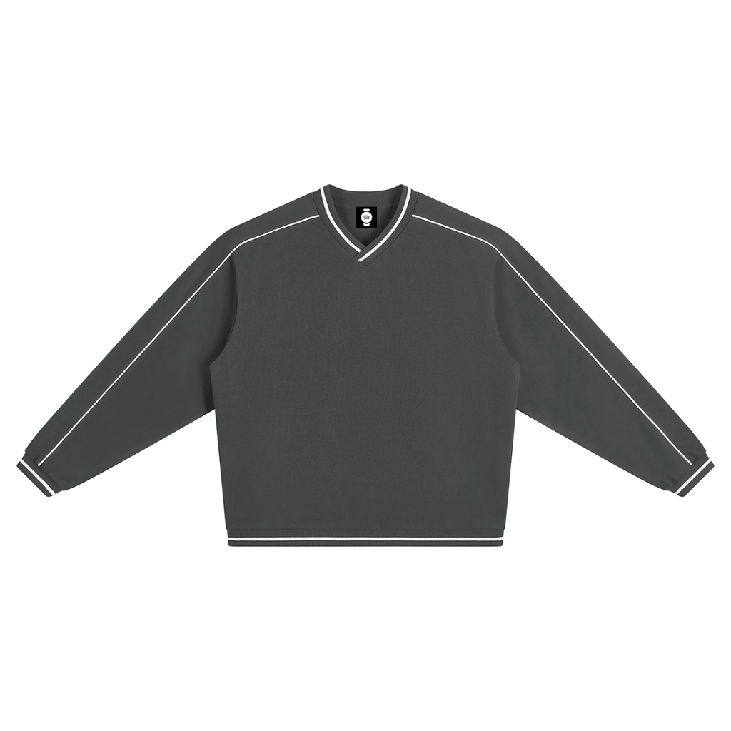 Blade Work Unisex Color Block V-Neck Sweatshirt