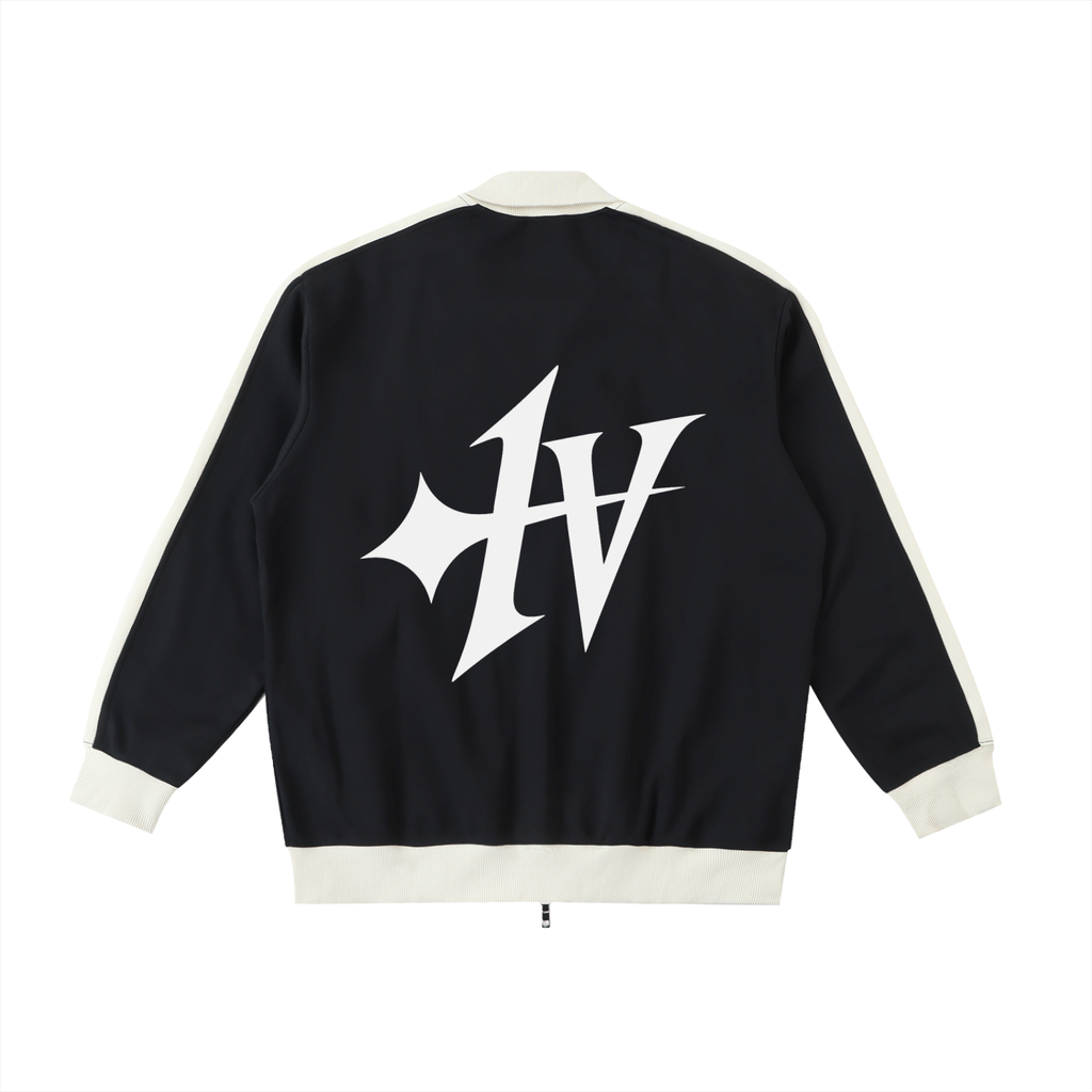 1V Contrast Trim Collar Jacket