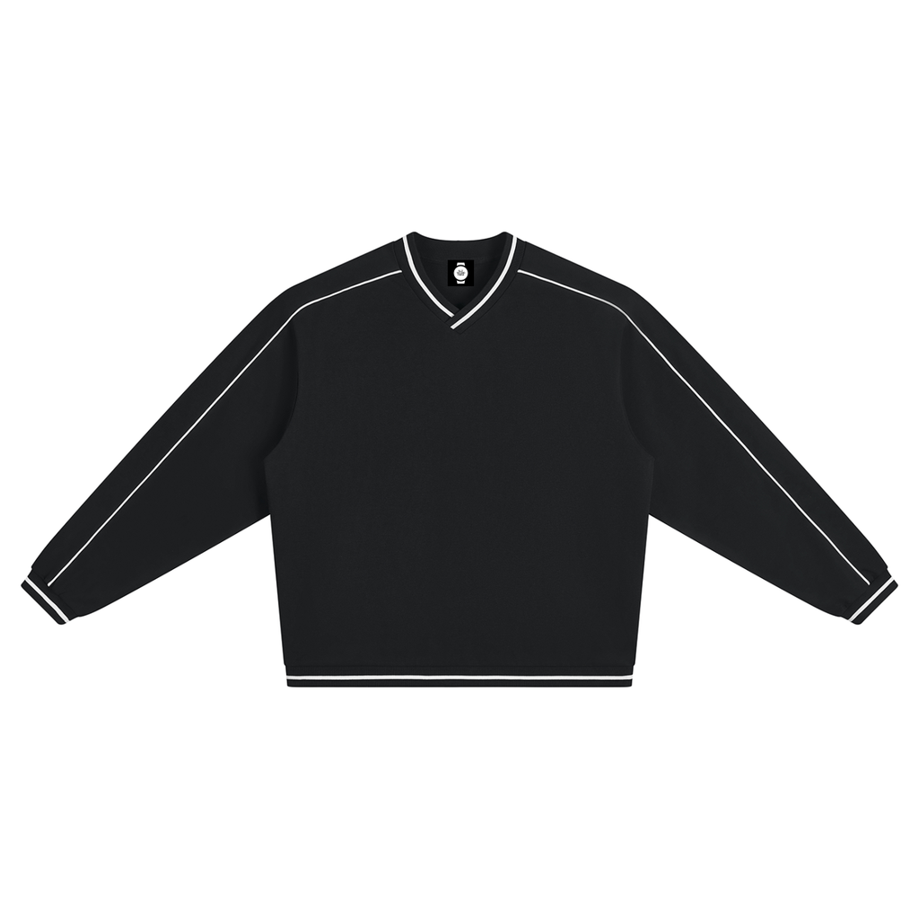 Blade Work Unisex Color Block V-Neck Sweatshirt