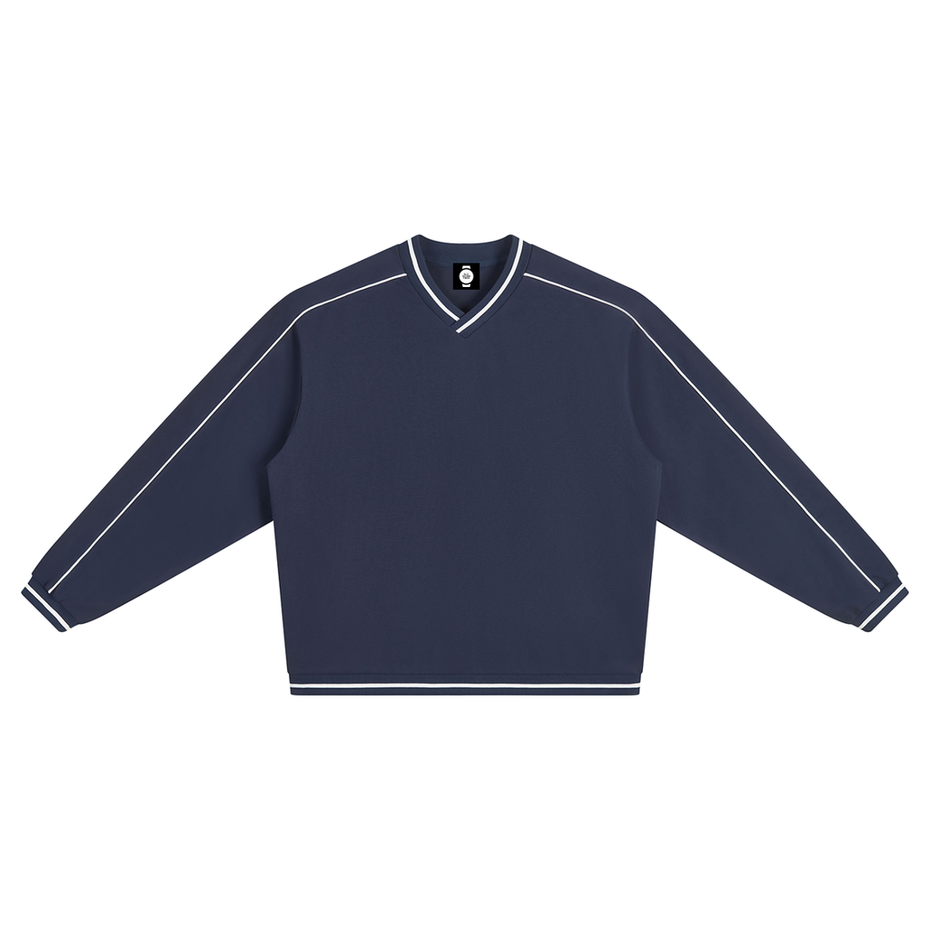 Blade Work Unisex Color Block V-Neck Sweatshirt