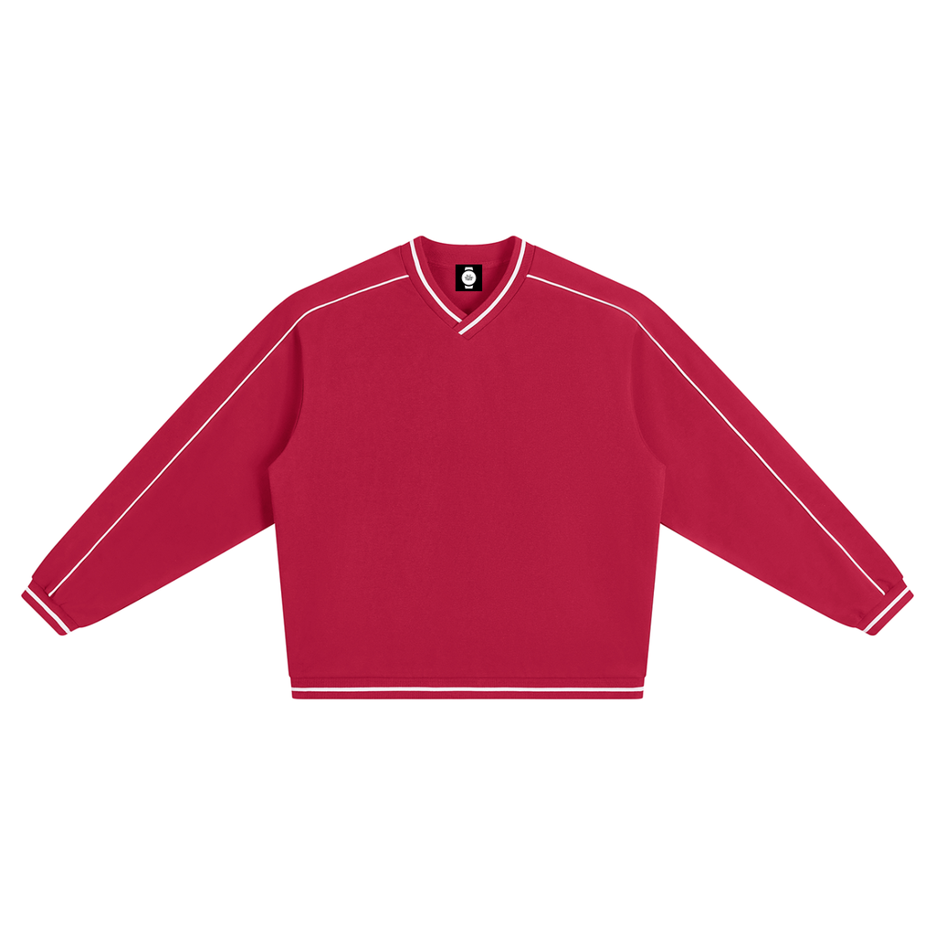 Blade Work Unisex Color Block V-Neck Sweatshirt